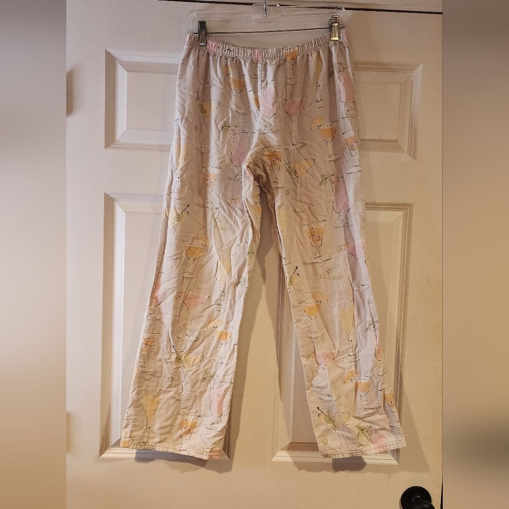 Munki Munki martini glass print pajama pants L. Has writing on tag